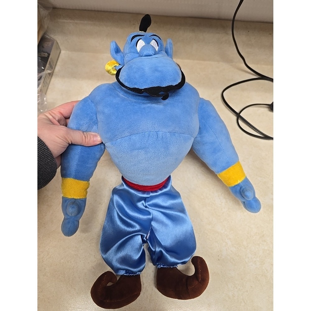 Disney‎ Store Aladdin Genie Collectible Blue Soft Plush Stuffed Doll Toy 19"